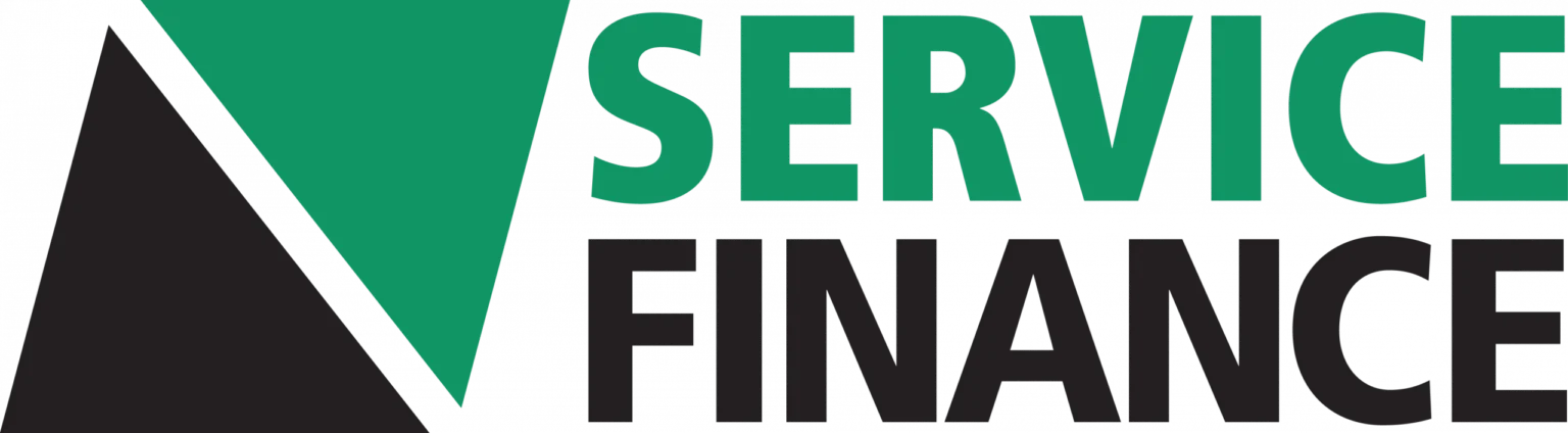 Service Finance logo with green triangle.